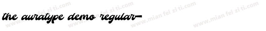 the auratype demo regular字体转换